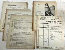 Vtg 1950s American Standard Planter Co Farm Bins Auger+ Diagram Brochure Bundle picture