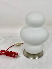 1980s Vintage Italian Milk Glass Lamp, with inline switch on red twist cordo picture
