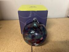 Kitras Hand Blown Art Glass 4” Christmas Ornament / Suncatcher Multicolor C64 picture