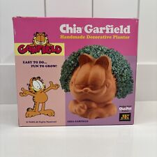 BNIB Vintage 2008 Chia Pet Garfield Handmade Decorative Pottery Planter picture