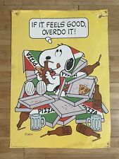 Vintage 1958 Poster Snoopy IF IT FEELS GOOD OVERDO IT SCHULZ  Peanuts picture