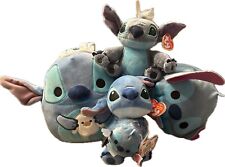 Disneys Stitch Plushie Bundle Of 5 (Tsum Tsum, Squishmallow, Beanie Babies) picture