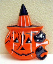 Vintage Halloween Pumpkin Black Cat Cake Topper Old Store Stock picture