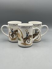 Vintage American Atelier Cowboy Mugs Set Of 3 picture