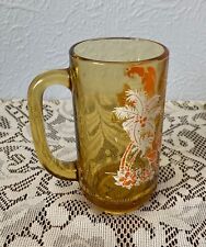 Vintage Florida Souvenir Glass Mug ~ Amber ~ 5.5