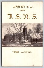 Greetings from Indiana State Normal School Terre Haute IN 1910 Postcard picture