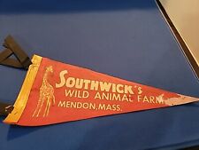 Vintage Felt Pennant Southwicks Wild Animal Farm Mendon Massachusetts  Small picture