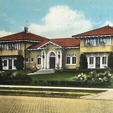 FW Miller Residence Ashland Ohio Postcard 1925 Vintage Mansion  picture