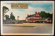 Vintage Postcard 1940's George Washington Motor Court, Fredericksburg, Virginia picture