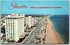 Vtg Fort Lauderdale Florida FL Sheraton Hotel Resort 1960s View Postcard picture