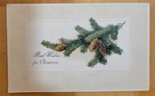 Christmas Greeting - Poem & Pine Bough - c. 1901-1907 Postcard picture