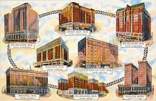 BUILDINGS (ADVERTISING) FROM MILWAUKEE WISCONSIN MULTI-VIEW POSTCARD 1930-1945 picture