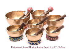 Tibetan Singing Bowl set of 7 - 4 inch to 8 inches chakra singing bowl seven set picture