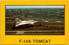 F-14A Tomcat Fighter Aircraft On Flight Deck USS John F Kennedy CV-67 Postcard picture