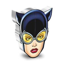 2022 Niue Faces of Gotham - Catwoman Face Shaped 1 oz Silver Colorized Proof ... picture