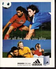Vintage print ad advertisement Fragrance Adidas Moves for him soccer 2001 ad picture