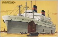 Postcard Ship SS President Cleveland California to Orient  picture