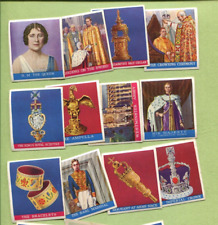1937 GODFREY PHILLIPS CIGARETTES CORONATION OF THEIR MAJESTIES 14 MIXED CARDS picture
