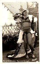Postcard Woman doing a typical Rumba Dance Real photo RPPC picture