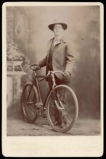 1890's Cabinet Card of Dapper Naugatuck Conn Bicycle Club Member by C. F. Lovine picture