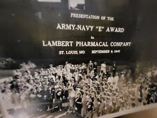 Panoramic Vintage St. Louis LISTERINE Military Ceremony Historic Photograph WWII picture