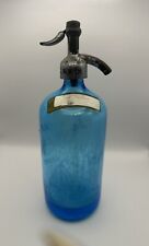 Vintage Seltzer Bottle Aqua Blue Glass Liberty Beverage Co. NJ, Austria *as-is* picture