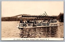 Real Photo Scott's Show Boat Oquago Lake At Deposit NY New York RP RPPC D372 picture