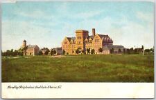 1908 Bradley Polytechnic Institute Peoria Illinois Huge Grounds Posted Postcard picture