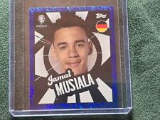 Jamal Musiala Blue Parallel Sticker Topps Euro 2024 Mega Rare picture