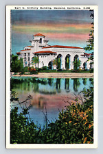 WB Postcard Oakland CA California Earl C Anthony Building picture