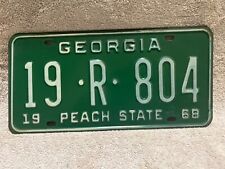 Vintage 1968 Georgia License Plate 19-R-804 picture