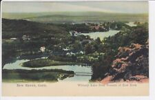 Whitney Lake from East Rock New Haven Connecticut antique view Postcard UNPOSTED picture