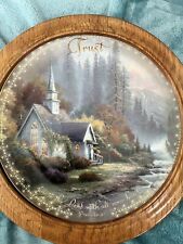 Thomas Kincaid “Forest Chapel” Collector Plate With Frame picture
