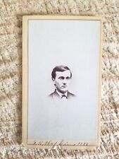 YOUNG MAN IDENTIFIED,1869.VTG 1800'S MINIATURE POCKET SIZE PHOTO*MCP8 picture