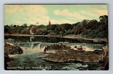 Skowhegan ME-Maine, Kennebec River Falls, Antique Vintage Souvenir Postcard picture