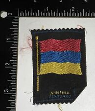 ANTIQUE WWI 1920s American Tobacco Company Silk Tobacco Flag Armenia Standard picture