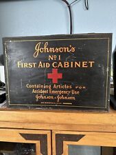 1910s Antique Johnson & Johnson’s First Aid Cabinet Very RARE picture