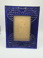 Cobalt Blue Glass Picture Frame 5..5x3.5 picture