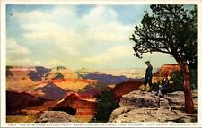Postcard~Fred Harvey~Grand Canyon~View From Yavapai Point~c1920s~Unposted picture