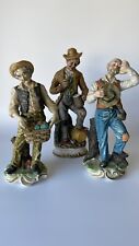 Vintage Ceramic Figurines Old Time Farmer Man set of Three - 12