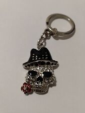 Sparkling Rhinestone Novelty Skull Keychain Charm picture