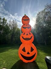 Gemmy Halloween Airblown Inflatable 20Ft Pumpkin Stack picture