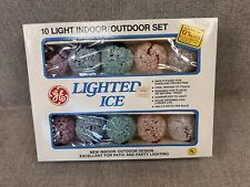 NOS Vintage Lighted Ice Christmas Lights GE 10  Light Set Multicolored picture