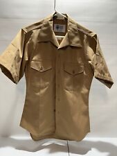USMC Men's Short Sleeve Khaki Shirt SS M-1 Uniform US Marine Corps 14 1/2 DLA picture