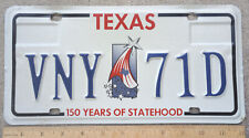 1996 TEXAS AUTO LICENSE PLATE ~ 150 YEARS of STATEHOOD ~ Shooting Stars~ VNY-71D picture