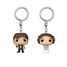 LOT of 2 - Star Wars: Funko Pocket Pop - Han Solo & Princess Leia Keychains picture