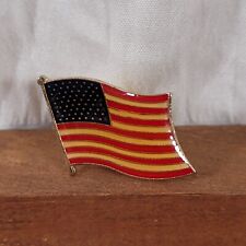 Vintage American Flag Lapel Pin USA Patriotic Pin Pinback with USA Stars Stripes picture