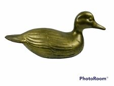 🔥 Vintage Solid Brass Duck • 9 Inches 2.2 Pounds • picture