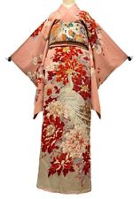 JAPANESE SILK ANTIQUE KIMONO / 0.76kg / COMBINE SHIPPING $30 / WEIGHT LIMIT=2kg picture