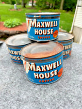 Vintage 1 lb Maxwell House Coffee Tins. Lot of 4. FREE S/H picture